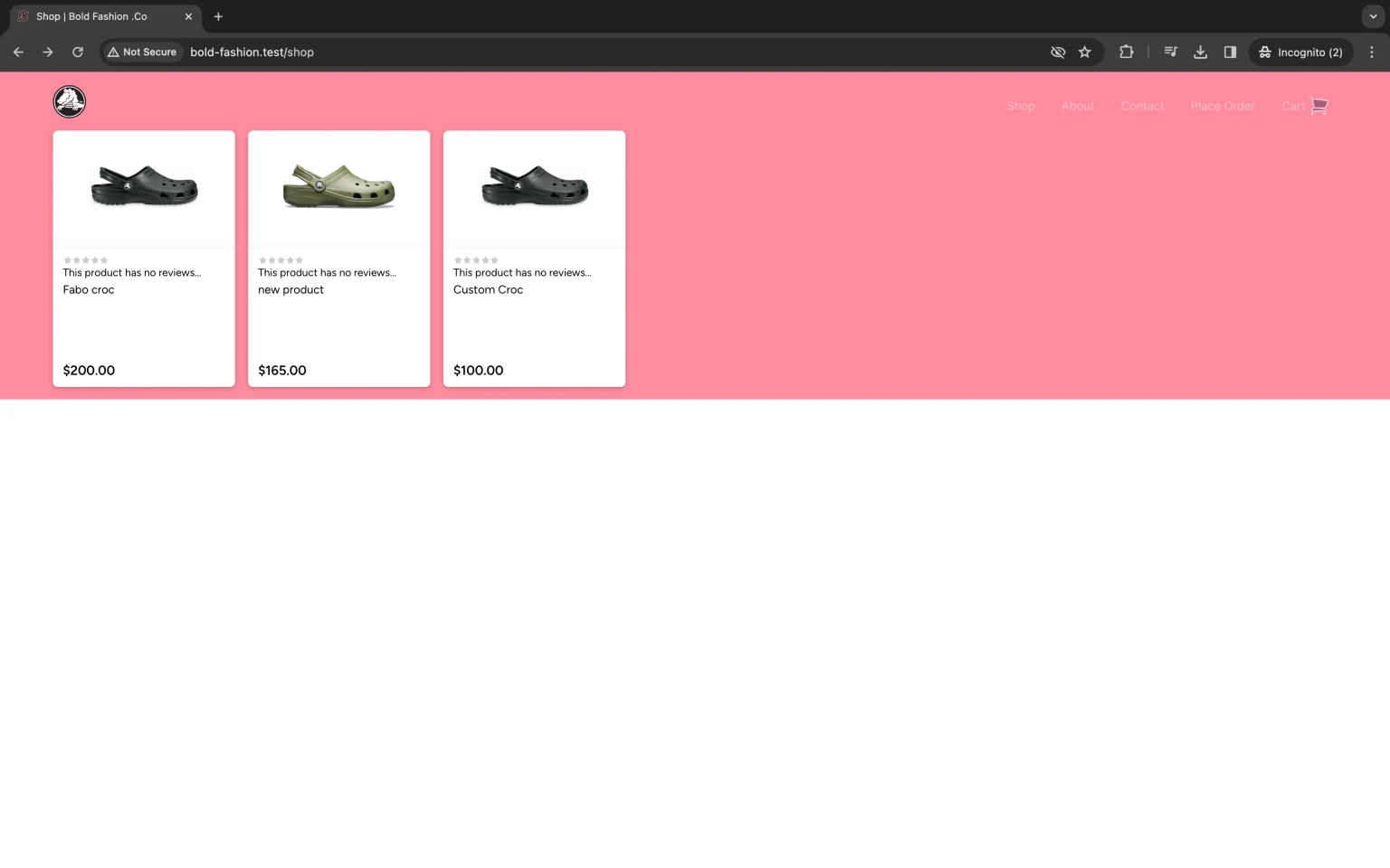 a picture of web application project Bold Fashion | Vue + Laravel (InertiaJS) engineered by larrydev.
