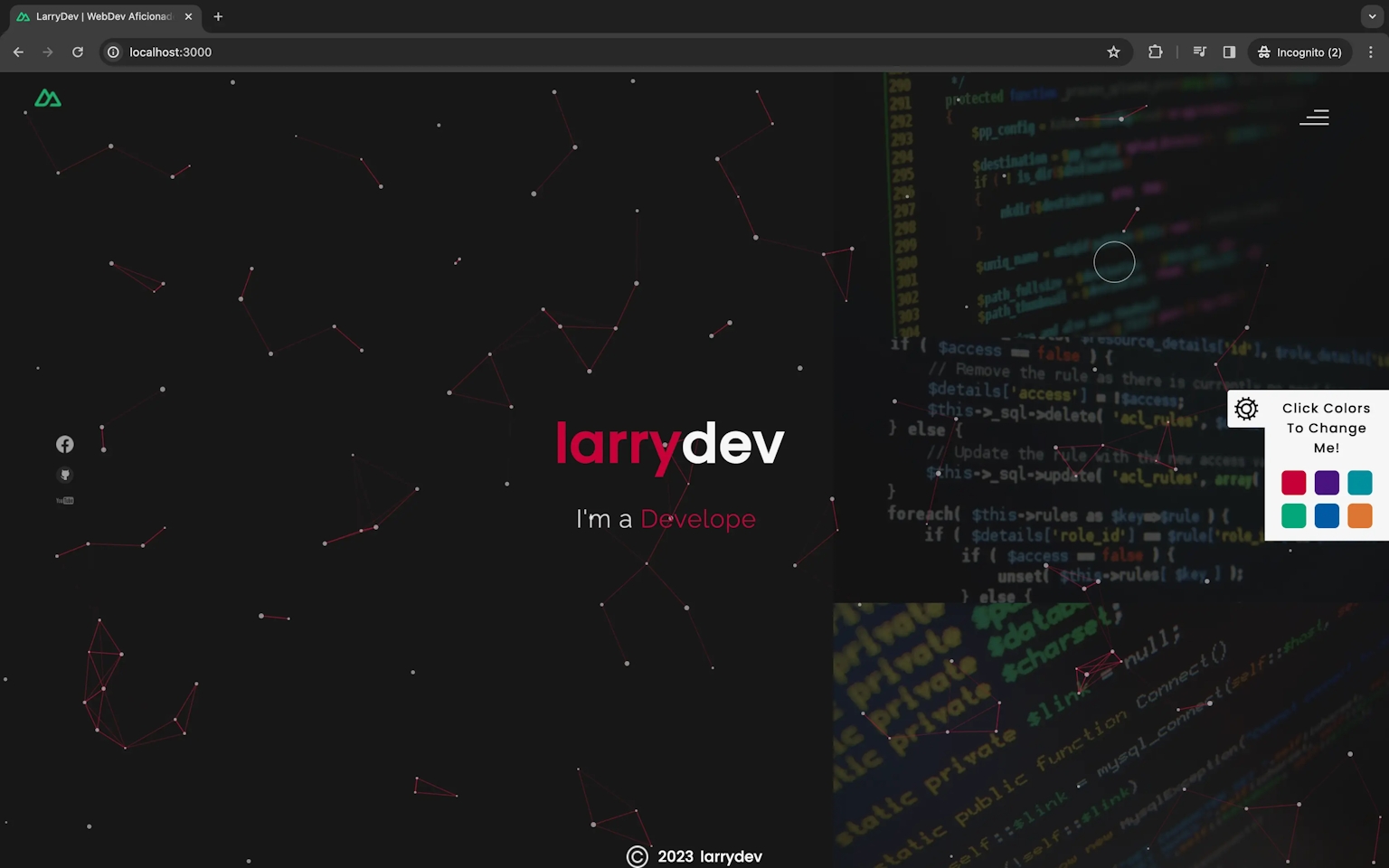 a picture of web application projectlarrydev | Vue + Laravel (UPDATED) Nuxt on Vercel Database courtesy of Vercelengineered by larrydev.